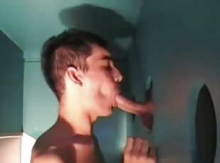 ASSAN sucking big cock of glory holes of mathieu FERATHI and fucked in toilets