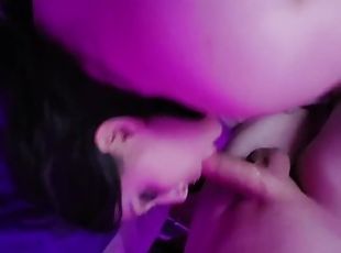 Daddy and his friend fucked my throat and my pussy