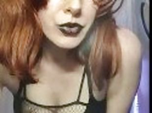 Hot goth Dahlia Wolf smoking sexy pussy and tits