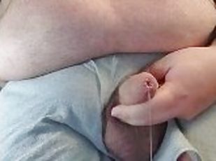 Dribbling Pre-Cum, Gushing Jizz From My Cock