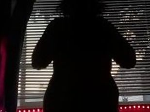 bbw teen shows off sexy silhouette