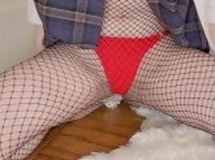 Japanese SchoolGirl Fishnet Tights Fetish Play Custom For Daddy after School Hentai Kawaii Feet HD