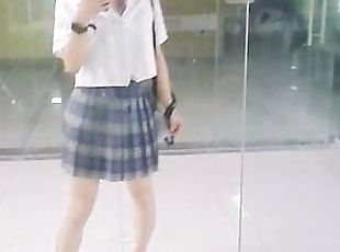 Lyn in the mirrors show jk skirt