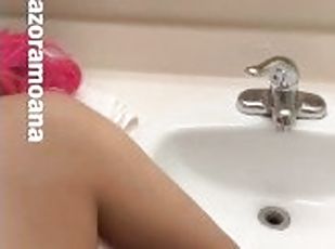 Alternative Girl with Pink Hair and Tattoos Sucks Cock and Gets Fucked in Cheap Motel