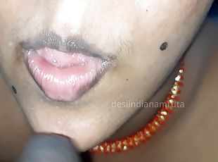Indian Desi Cute Beautiful Caretaker Does Blowjob, Masturbation & Cumshot For Her Owner