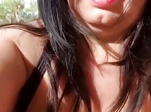 Mom in a Black Dress Ass Worship in the Forest 3 - BBW Walking