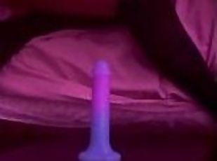 Anal dildo tease in bed????