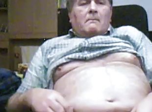 Grandfather cum on cam