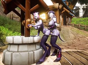 Draenei Futa Fucks Draenei Girl on the Wishing Well : Warcraft Porn Parody