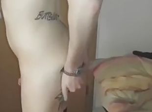 Femboy shows off her body and masturbates