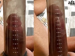 My erect penis was 12 cm before using the penis pump and after using it it was 19 cm