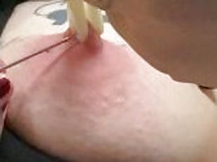 Teen me piercing my nipples hardcore extreme kinky needplay