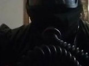 Gas Mask Smoking Fetish Sissy Latex