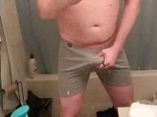 Cumming In My Boxers Briefs Underwear After Edging Hot Guy Rubs Cock Until Orgasm