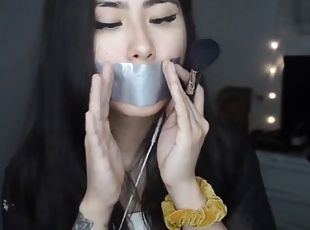 Tape gag asmr