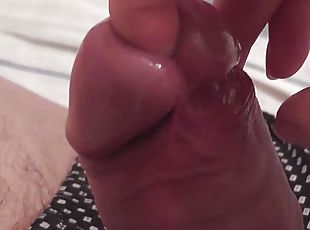 Finger in peehole cumshot- urethra play handjob 