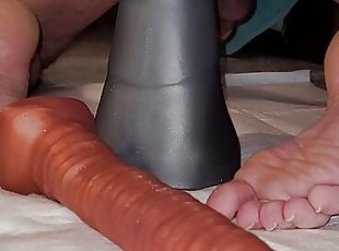 Huge dildo pounds my guts gapes my ass open for part 3 of tonight