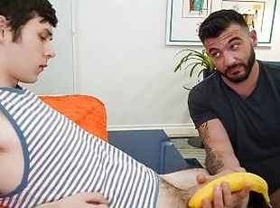 Stepdad Walks In On His Stepson Softly Caressing His Cock