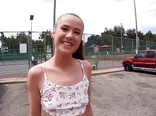 Real Teens - Ponytailed Hottie Athena Heart Gives Heads In Public Before Fucking At Hotel