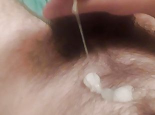 masturbate my big hairy cock until cumshot and give a big cumshot and continue masturbating very rich