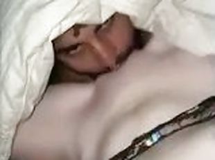 Sexy lightskin sneaky link licking my clit underneath the covers