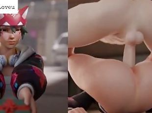 Kiriko getting fucked overwatch 2