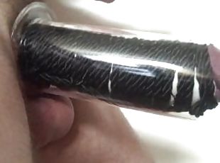 Pumping My dick with Bondage On It To Get More Results
