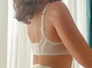 Amatoriali, Ragazze giovani, Calze, College, Biancheria intima, Danza, Piccole, Solitari, Bianche, Brunette