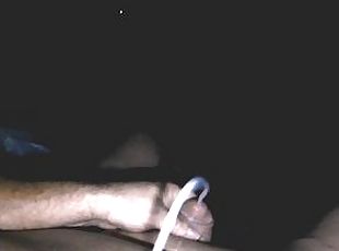 mature chubby masturbate and cum outside at nite