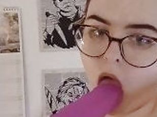 Watch Isobella Worship a Dildo