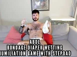 Abdl - bondage diaper wetting game with stepdad