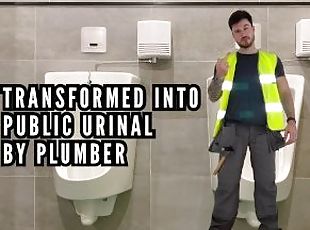 Transformed into public urinal by plumber