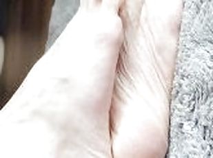 Feet, soles, toes and veins. Sexy twink boy