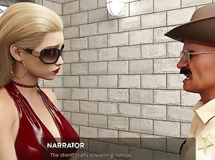 Fashion hot blonde in red dress gets fucked - 3d game