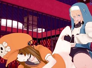 May and Bridget have intense sex in a secret room. - GUILTY GEAR -STRIVE- Hentai