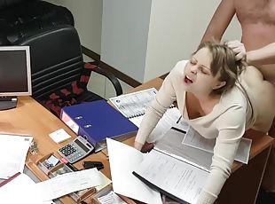 Hot Blonde Secretary Fucked By Boss In Office