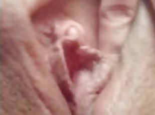 Wet dripping bare pussy masturbating, fingering, BBW Hot Milf
