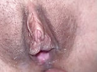 Wife asks if I can give her a baby! Big cream pie!