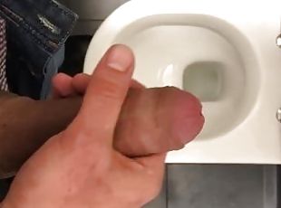 I jerk off and cum in public mall bathroom