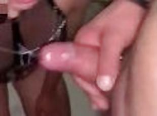 stepmom taken by two cocks Gf wife first threesome after party cuckold bull blowjob