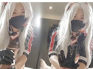 ?Azur Lane?? Sexy Race Queen Prinz Eugen Cosplayer get Fucked, Crossdresser Ladyboy Hentai Cosplay 9