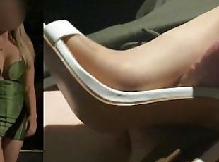 Fucking my Wifes Heels in Car After Dinner ???? ????